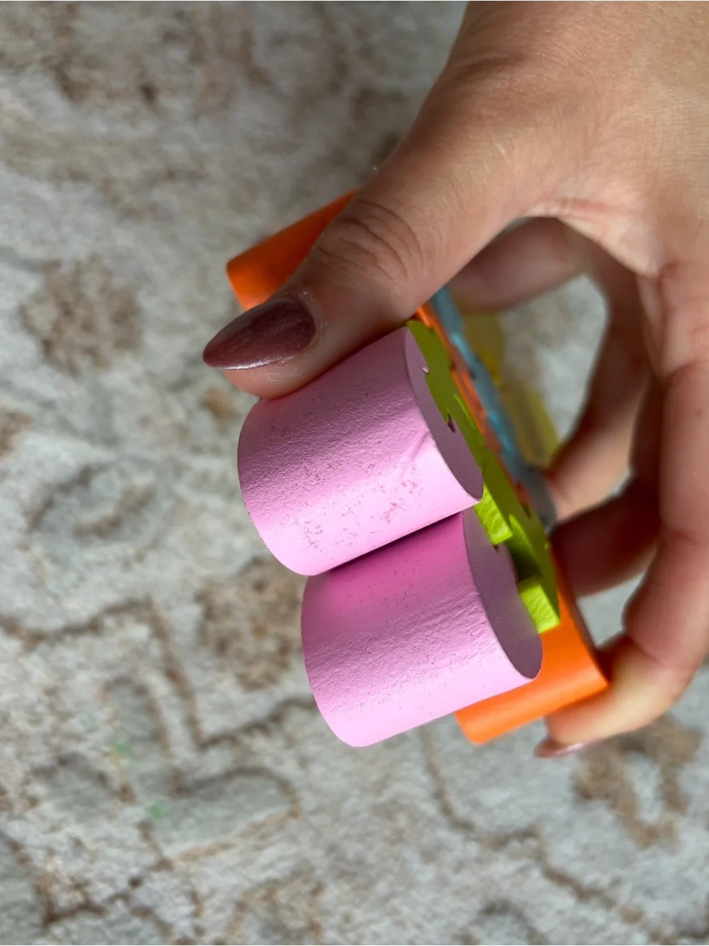 Wooden Bunny Toddler Toys: Number Puzzle & Easter Egg Car